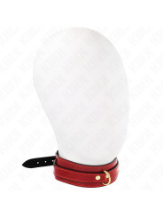COLLAR AJUSTABLE ROJO VINO DETALLES DORADOS KINK DE LA MARCA KINK COLLAR & GAG