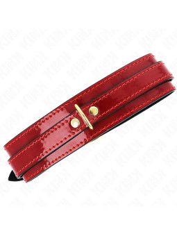 COLLAR AJUSTABLE ROJO VINO DETALLES DORADOS KINK DE LA MARCA KINK COLLAR & GAG