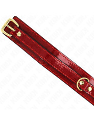 COLLAR AJUSTABLE ROJO VINO DETALLES DORADOS KINK DE LA MARCA KINK COLLAR & GAG