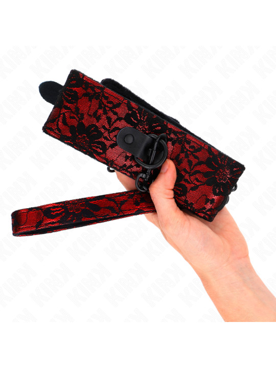 COLLAR BDSM CON CORREA DE CUERO Y ENCAJE 105 CM DE LA MARCA KINK COLLAR & GAG