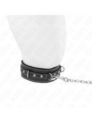 COLLAR BDSM CON CORREA DE PVC Y DIAMANTES IMITACIÓN DE LA MARCA KINK COLLAR & GAG