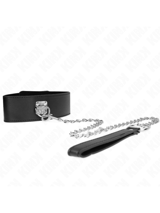 COLLAR BDSM CON CORREA AJUSTABLE NEGRO KINK DE LA MARCA KINK COLLAR & GAG