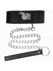 COLLAR BDSM CON CORREA AJUSTABLE NEGRO KINK DE LA MARCA KINK COLLAR & GAG