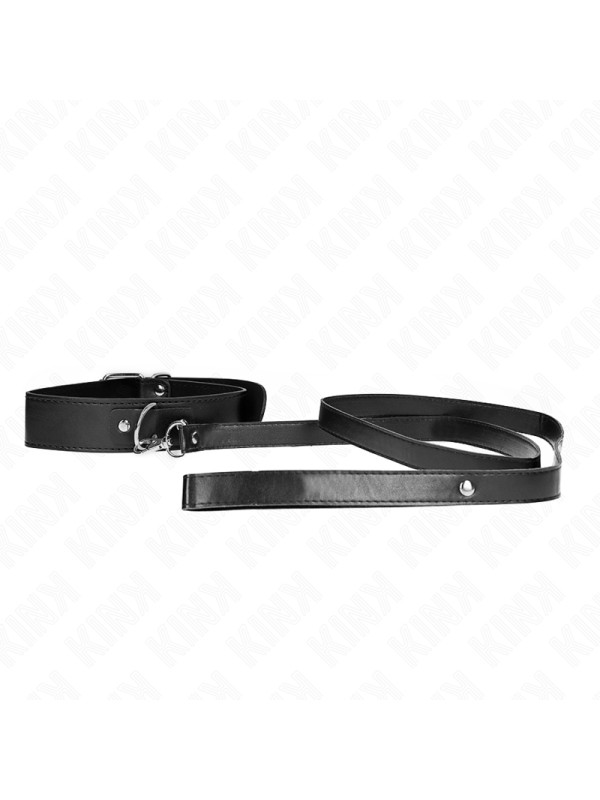 COLLAR CON CORREA KINK NEGRO AJUSTABLE 116 CM DE LA MARCA KINK COLLAR & GAG