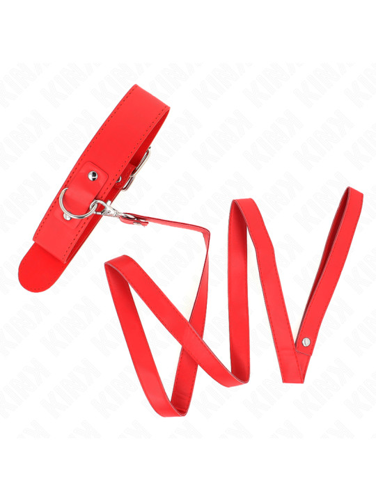 COLLAR CON CORREA AJUSTABLE KINK ROJO 116 CM DE LA MARCA KINK COLLAR & GAG