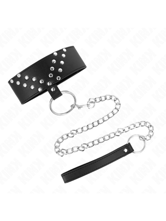 COLLAR BDSM CON CORREA AJUSTABLE KINK - 65 CM DE LA MARCA KINK COLLAR & GAG