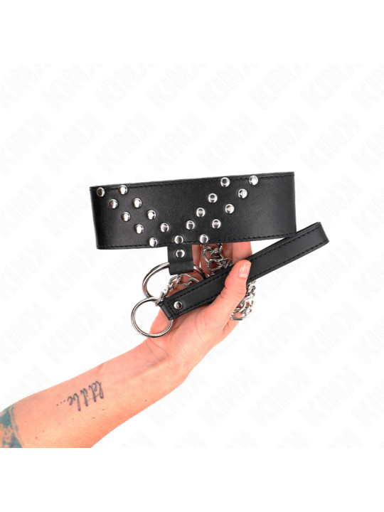 COLLAR BDSM CON CORREA AJUSTABLE KINK - 65 CM DE LA MARCA KINK COLLAR & GAG