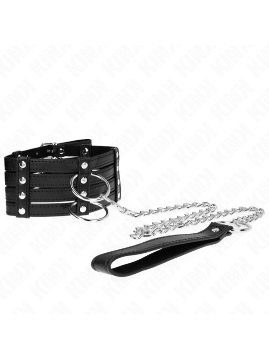 COLLAR BDSM CON CORREA AJUSTABLE KINK 35-51 CM DE LA MARCA KINK COLLAR & GAG