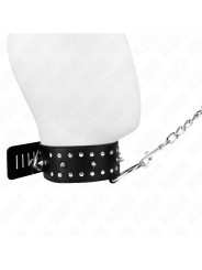 COLLAR BDSM CON CORREA AJUSTABLE Y TACHUELAS PLATEADAS DE LA MARCA KINK COLLAR & GAG
