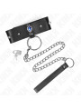 COLLAR BDSM CON CORREA AJUSTABLE Y DIAMANTES AZULES KINK DE LA MARCA KINK COLLAR & GAG