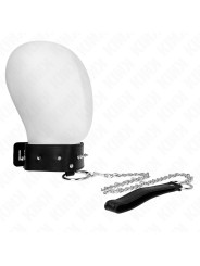COLLAR BDSM CON CORREA AJUSTABLE Y TACHUELAS PLATEADAS DE LA MARCA KINK COLLAR & GAG