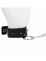 COLLAR BDSM CON CORREA AJUSTABLE Y TACHUELAS PLATEADAS DE LA MARCA KINK COLLAR & GAG
