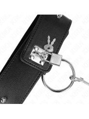 COLLAR BDSM CON CORREA AJUSTABLE Y TACHUELAS PLATEADAS DE LA MARCA KINK COLLAR & GAG