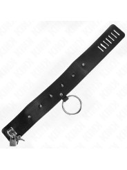 COLLAR BDSM CON CORREA AJUSTABLE Y TACHUELAS PLATEADAS DE LA MARCA KINK COLLAR & GAG
