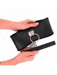 COLLAR BDSM NEGRO CON CORREA AJUSTABLE 65 CM KINK DE LA MARCA KINK COLLAR & GAG