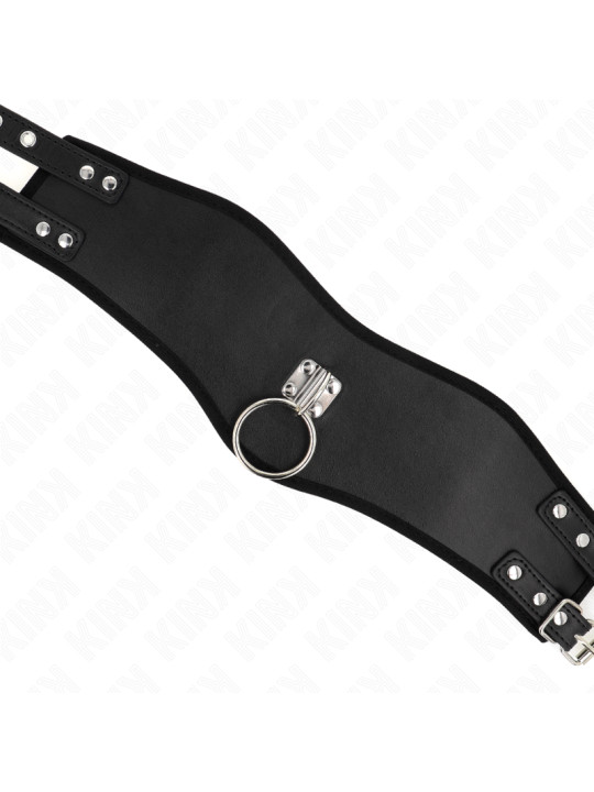 COLLAR BDSM NEGRO CON CORREA AJUSTABLE 65 CM KINK DE LA MARCA KINK COLLAR & GAG