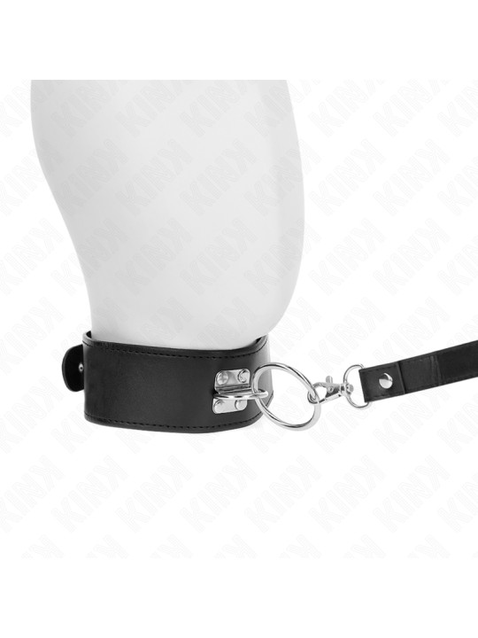 COLLAR BDSM CON CORREA TACHUELAS POLIPIEL KINK DE LA MARCA KINK COLLAR & GAG