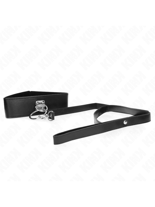 COLLAR BDSM CON CORREA TACHUELAS POLIPIEL KINK DE LA MARCA KINK COLLAR & GAG