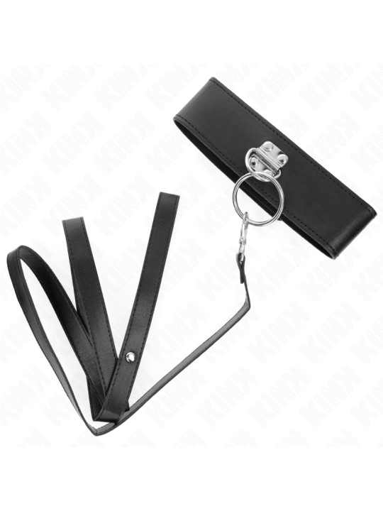 COLLAR BDSM CON CORREA TACHUELAS POLIPIEL KINK DE LA MARCA KINK COLLAR & GAG