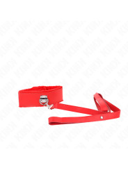 COLLAR BDSM CON CORREA AJUSTABLE TACHUELAS ROJO KINK DE LA MARCA KINK COLLAR & GAG