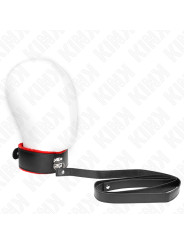 COLLAR CON CORREA DE PIEL ROJO AJUSTABLE KINK 40-48 CM DE LA MARCA KINK COLLAR & GAG