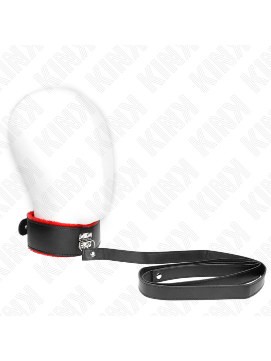 COLLAR CON CORREA DE PIEL ROJO AJUSTABLE KINK 40-48 CM DE LA MARCA KINK COLLAR & GAG