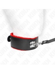 COLLAR CON CORREA DE PIEL ROJO AJUSTABLE KINK 40-48 CM DE LA MARCA KINK COLLAR & GAG