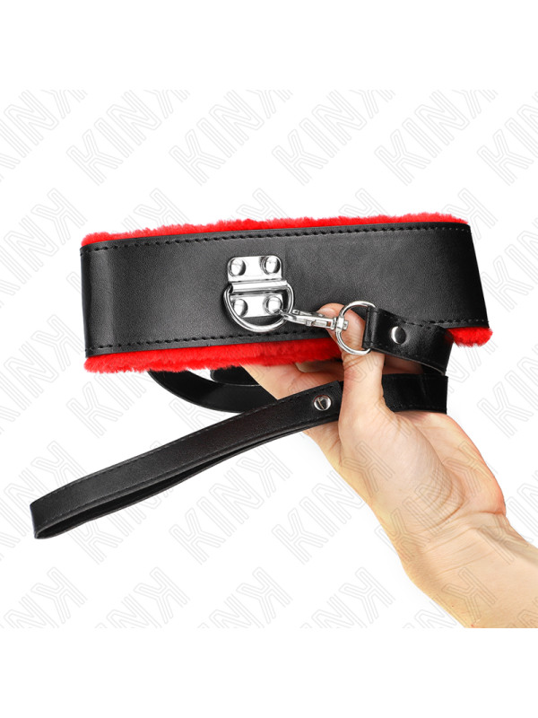 COLLAR CON CORREA DE PIEL ROJO AJUSTABLE KINK 40-48 CM DE LA MARCA KINK COLLAR & GAG
