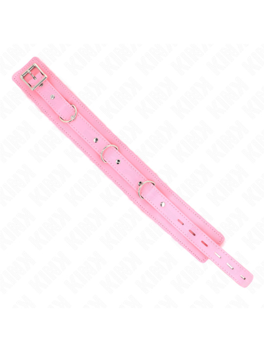 COLLAR BDSM ROSA CON CORREA AJUSTABLE KINK 65 CM DE LA MARCA KINK COLLAR & GAG