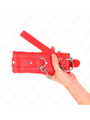 COLLAR BDSM CON CORREA AJUSTABLE ROJO KINK 36-42 CM DE LA MARCA KINK COLLAR & GAG
