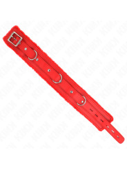 COLLAR BDSM CON CORREA AJUSTABLE ROJO KINK 36-42 CM DE LA MARCA KINK COLLAR & GAG