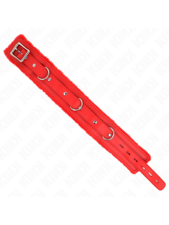 COLLAR BDSM CON CORREA AJUSTABLE ROJO KINK 36-42 CM DE LA MARCA KINK COLLAR & GAG