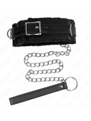 COLLAR BDSM CON CORREA AJUSTABLE NEGRO KINK 36-42 CM DE LA MARCA KINK COLLAR & GAG