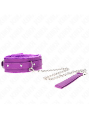 COLLAR BDSM CON CORREA AJUSTABLE MORADO KINK 36-42 CM DE LA MARCA KINK COLLAR & GAG