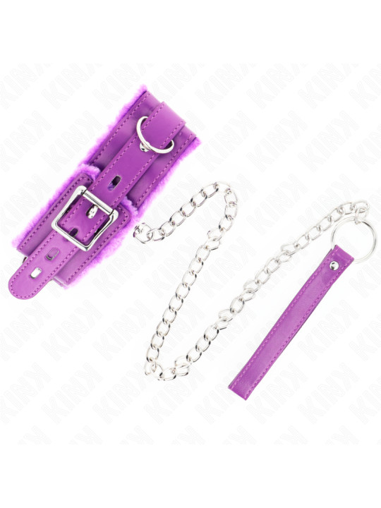 COLLAR BDSM CON CORREA AJUSTABLE MORADO KINK 36-42 CM DE LA MARCA KINK COLLAR & GAG