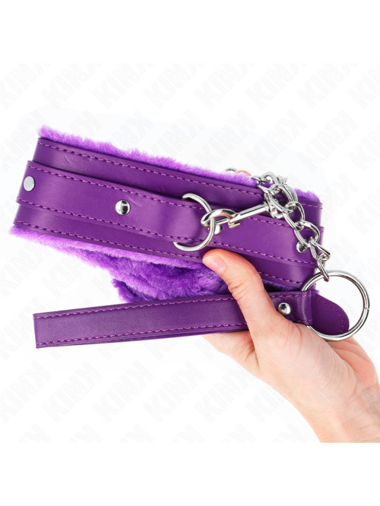 COLLAR BDSM CON CORREA AJUSTABLE MORADO KINK 36-42 CM DE LA MARCA KINK COLLAR & GAG