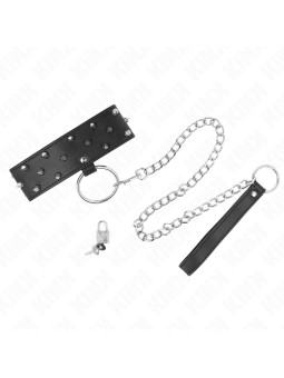COLLAR CON CORREA AJUSTABLE TACHUELAS PLATEADAS KINK DE LA MARCA KINK COLLAR & GAG