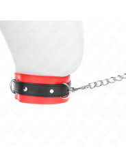 COLLAR BDSM CON CORREA ROJO KINK 65 CM DE LA MARCA KINK COLLAR & GAG