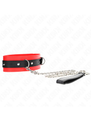 COLLAR BDSM CON CORREA ROJO KINK 65 CM DE LA MARCA KINK COLLAR & GAG