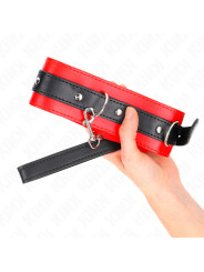 COLLAR BDSM CON CORREA ROJO KINK 65 CM DE LA MARCA KINK COLLAR & GAG