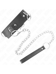 COLLAR BDSM CON CORREA AJUSTABLE KINK 65 CM 3 ANILLOS DE LA MARCA KINK COLLAR & GAG