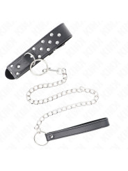 COLLAR BDSM CON CORREA AJUSTABLE NEGRO KINK DE LA MARCA KINK COLLAR & GAG