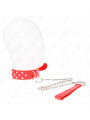 COLLAR BDSM CON CORREA AJUSTABLE ROJO KINK 65 CM DE LA MARCA KINK COLLAR & GAG