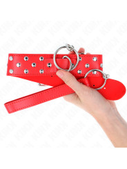 COLLAR BDSM CON CORREA AJUSTABLE ROJO KINK 65 CM DE LA MARCA KINK COLLAR & GAG