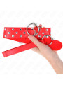 COLLAR BDSM CON CORREA AJUSTABLE ROJO KINK 65 CM DE LA MARCA KINK COLLAR & GAG