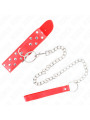 COLLAR BDSM CON CORREA AJUSTABLE ROJO KINK 65 CM DE LA MARCA KINK COLLAR & GAG