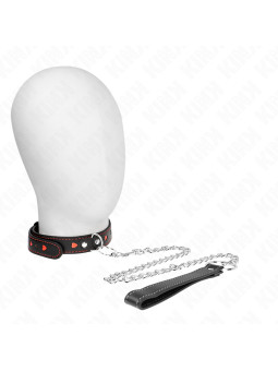 COLLAR BDSM CON CORREA 65 CM DETALLES CORAZÓN KINK DE LA MARCA KINK COLLAR & GAG