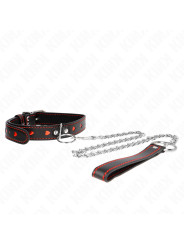 COLLAR BDSM CON CORREA 65 CM DETALLES CORAZÓN KINK DE LA MARCA KINK COLLAR & GAG