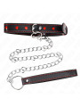 COLLAR BDSM CON CORREA 65 CM DETALLES CORAZÓN KINK DE LA MARCA KINK COLLAR & GAG