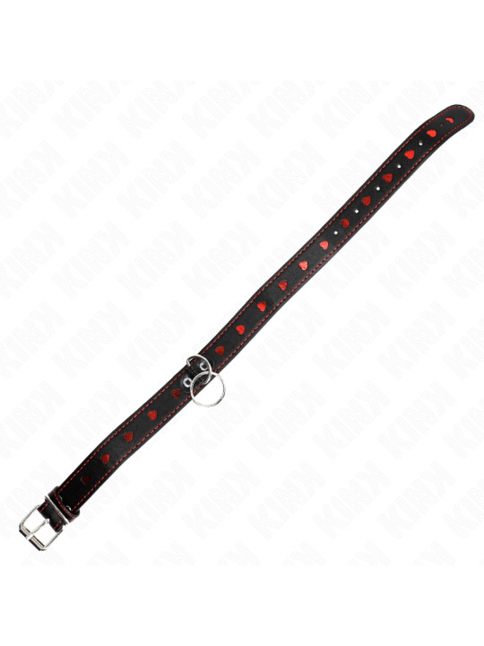 COLLAR BDSM CON CORREA 65 CM DETALLES CORAZÓN KINK DE LA MARCA KINK COLLAR & GAG